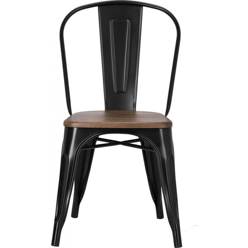 Krzesło metalowe industrialne Paris Wood | D2 Design