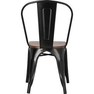 Krzesło metalowe industrialne Paris Wood | D2 Design