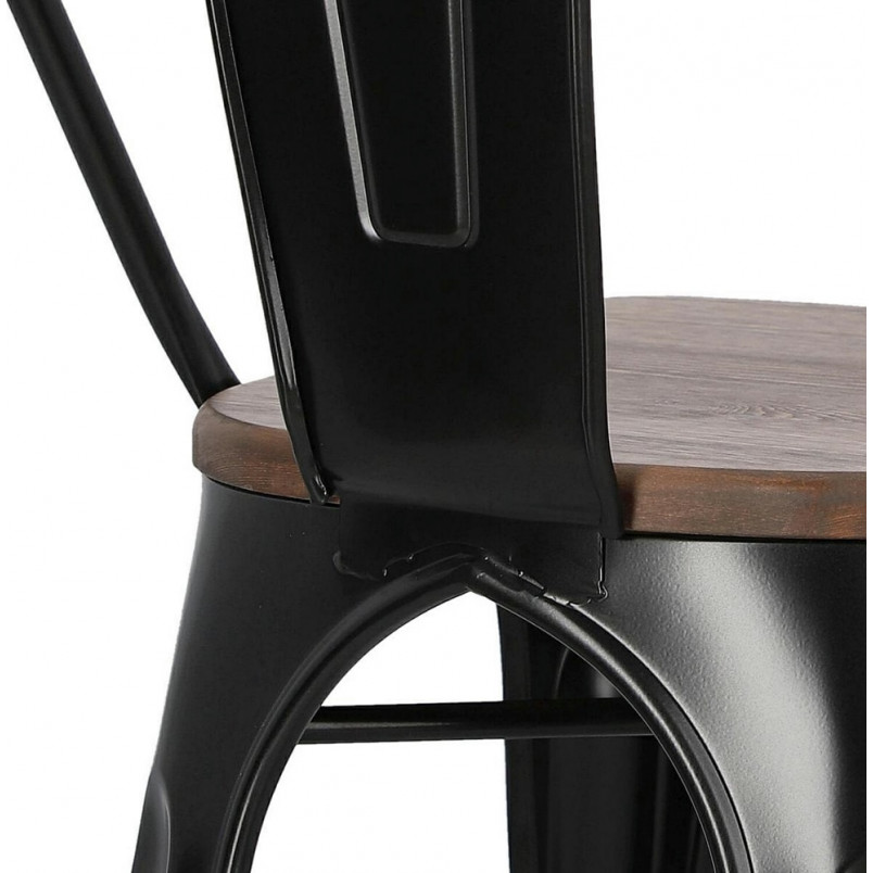 Krzesło metalowe industrialne Paris Wood | D2 Design