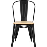 Krzesło industrialne Paris Wood - D2 Design | Czarny/Sosna