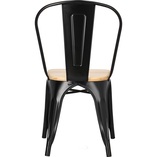 Krzesło industrialne Paris Wood - D2 Design | Czarny/Sosna