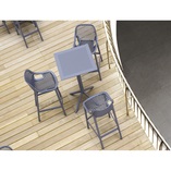 Krzesło barowe Air Bar Siesta | Szare, ażurowe, 75cm