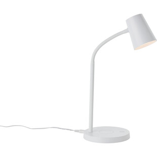 Lampa biurkowa skandynawska ILLA biała | Brilliant