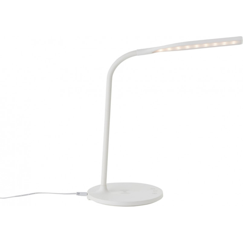 Lampa biurkowa minimalistyczna Joni biała - Brilliant