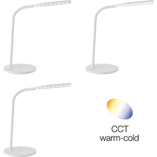 Lampa biurkowa minimalistyczna Joni biała - Brilliant