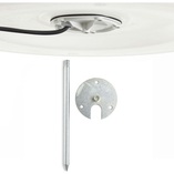 Lampa Ogrodowa Kula Garden 80cm Biała - Brilliant | Kup Teraz!