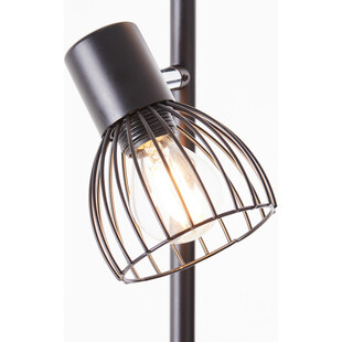 Lampa podłogowa Blacky - 3 punkty, loft, czarna | Brilliant