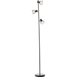 Lampa podłogowa Blacky - 3 punkty, loft, czarna | Brilliant