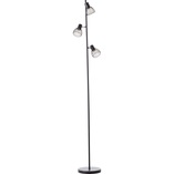 Lampa podłogowa Blacky - 3 punkty, loft, czarna | Brilliant