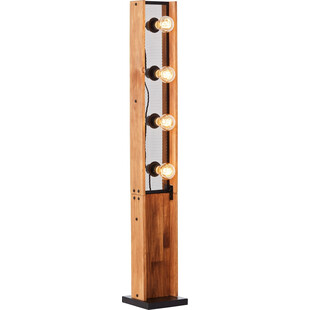 Lampa podłogowa drewniana Calandra | Loft, Retro | Brilliant