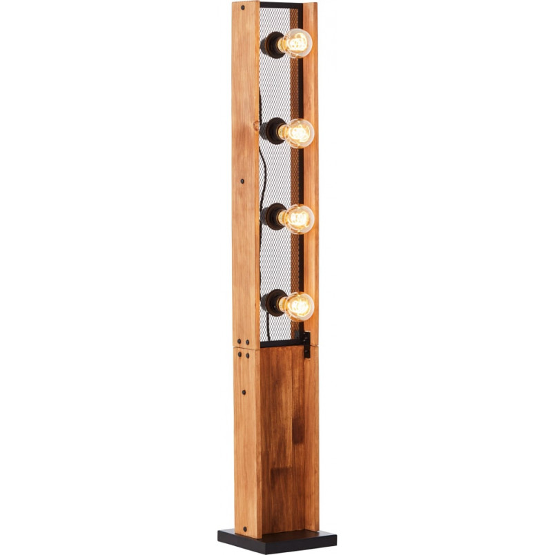 Lampa podłogowa drewniana Calandra | Loft, Retro | Brilliant