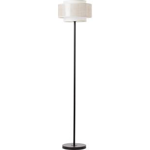 Lampa podłogowa boho z abażurem Odar beżowy / czarny Brilliant