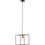 Lampa druciana kwadratowa Arica 20cm czarna - Brilliant