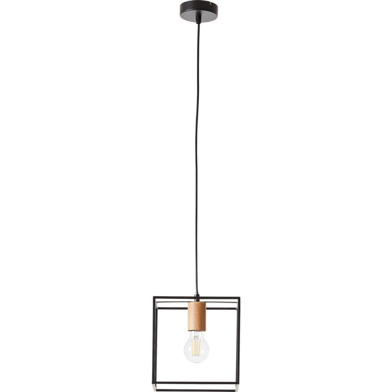 Lampa druciana kwadratowa Arica 20cm czarna - Brilliant