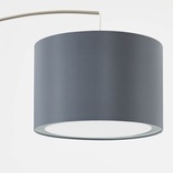 Lampa podłogowa Clarie - szara, łukowa | Brilliant