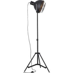 Lampa podłogowa industrialna Jesper Czarna marki Brilliant