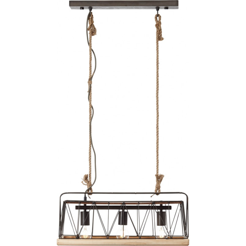 Lampa rustykalna Narcy | Czarna, 59cm | Brilliant