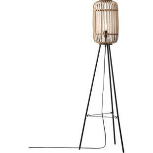 Lampa podłogowa trójnóg rattanowy boho Woodrow marki Brilliant