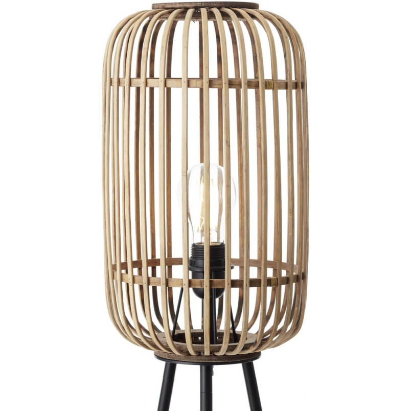 Lampa podłogowa Woodrow | Rattanowy trójnóg | Sklep Brilliant