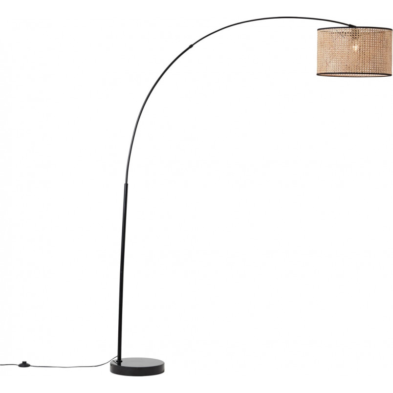 Lampa podłogowa łukowa Wiley | Jasne drewno / Czarny | Brilliant
