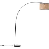 Lampa podłogowa łukowa Wiley | Jasne drewno / Czarny | Brilliant