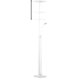 Lampa podłogowa Forrester biała - lampka do czytania | Brilliant