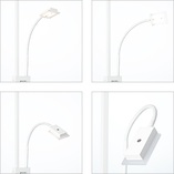 Lampa podłogowa Forrester biała - lampka do czytania | Brilliant