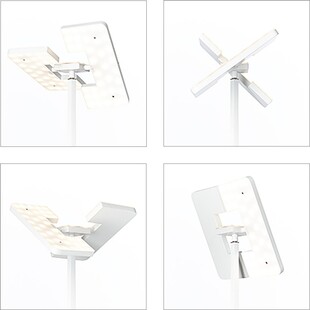 Lampa podłogowa Forrester biała - lampka do czytania | Brilliant
