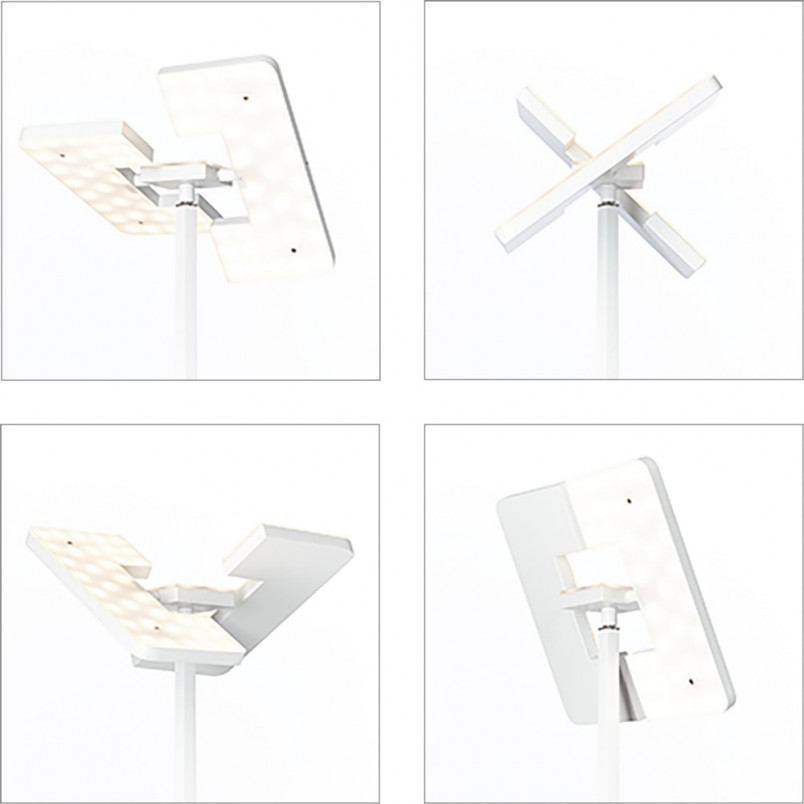 Lampa podłogowa Forrester biała - lampka do czytania | Brilliant
