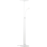 Lampa podłogowa Forrester biała - lampka do czytania | Brilliant