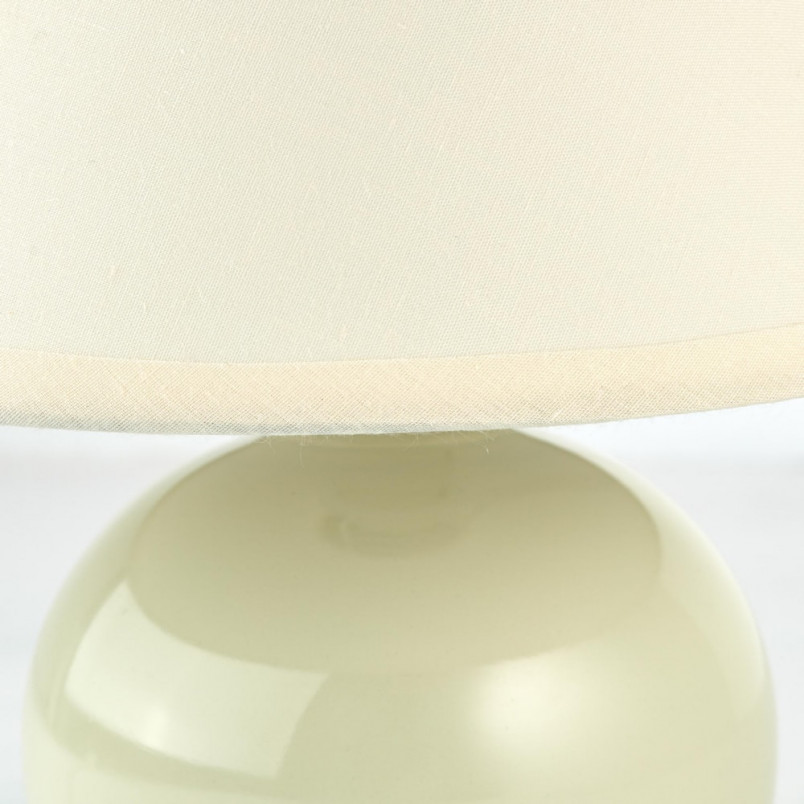 Lampa stołowa Primo - beżowo-kremowa, tkanina | Brilliant