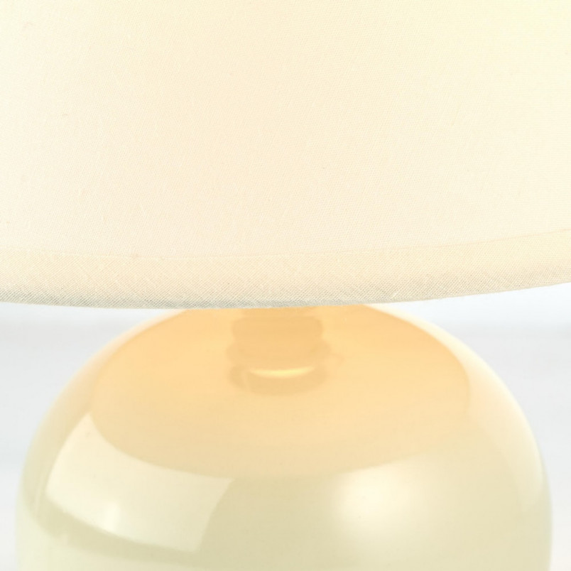 Lampa stołowa Primo - beżowo-kremowa, tkanina | Brilliant