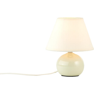 Lampa stołowa Primo - beżowo-kremowa, tkanina | Brilliant