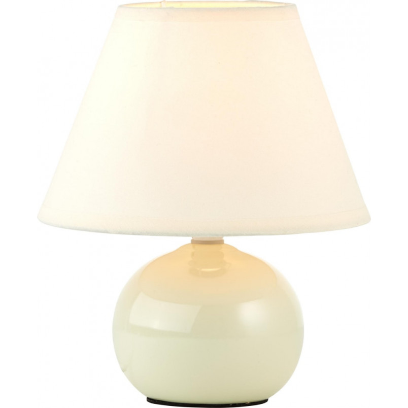 Lampa stołowa Primo - beżowo-kremowa, tkanina | Brilliant