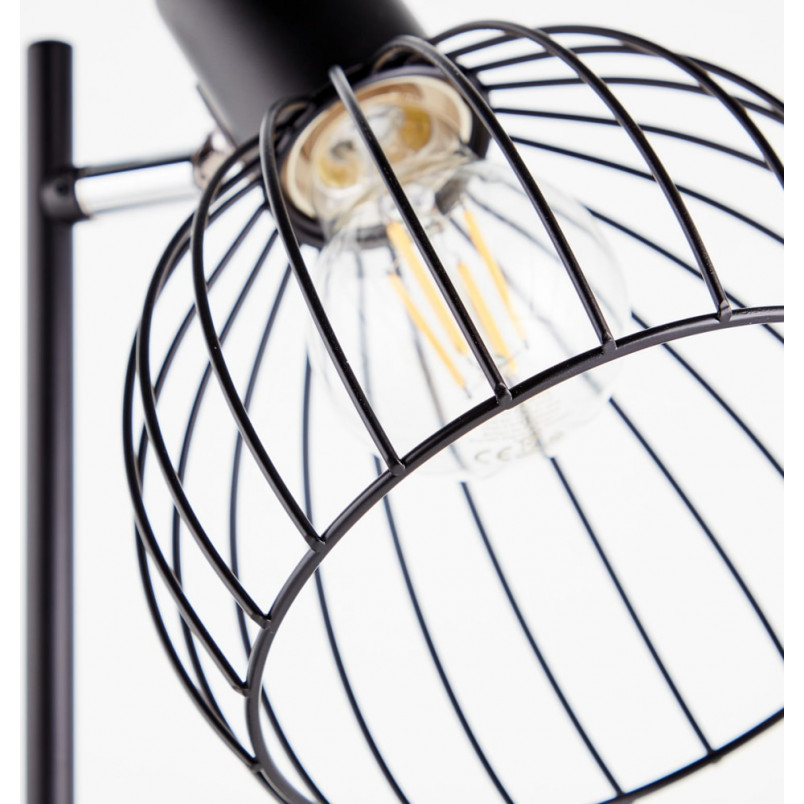 Lampa stołowa Blacky czarna Brilliant - Loftowa lampka