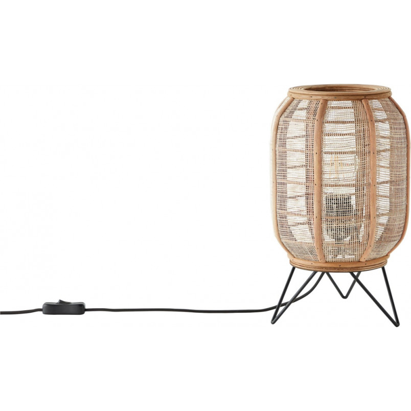 Lampa stołowa Boho Tanah - naturalny/czarny | Brilliant