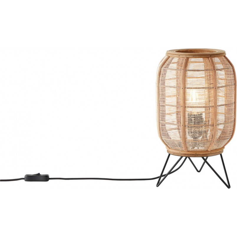 Lampa stołowa Boho Tanah - naturalny/czarny | Brilliant