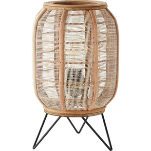 Lampa stołowa Boho Tanah - naturalny/czarny | Brilliant