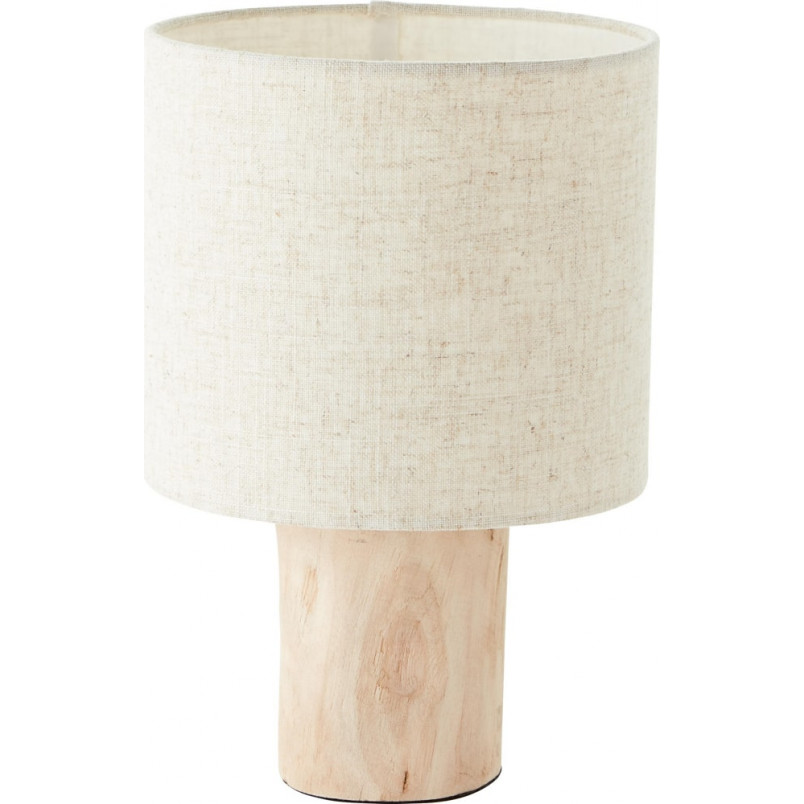 Lampa stołowa drewniana Pia | Beżowa, Japandi | Brilliant