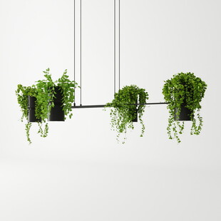 Lampa Wisząca Loft Kukkia Czarna | Thoro - 142cm