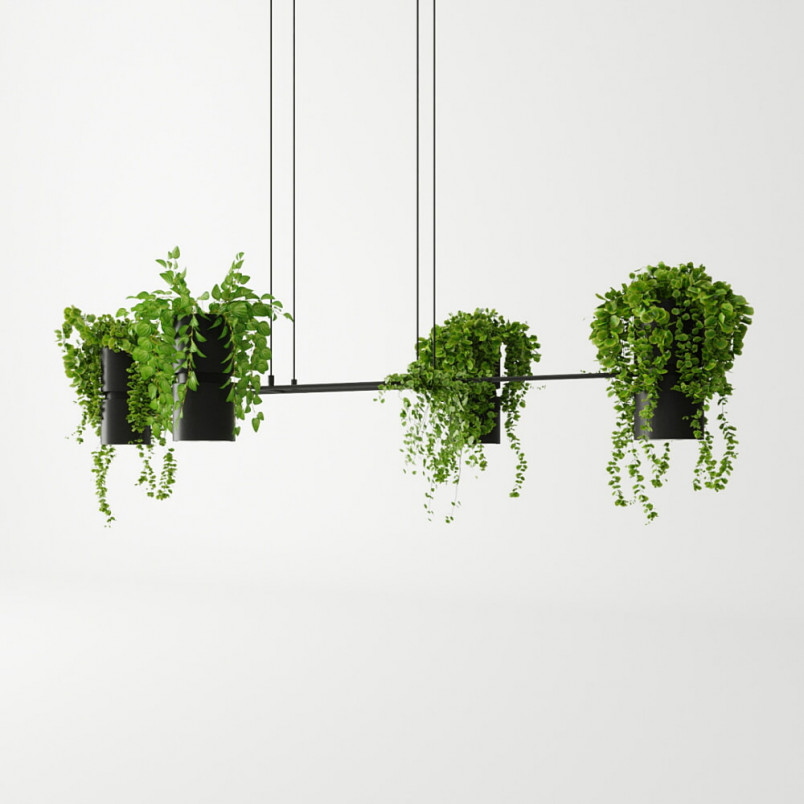 Lampa Wisząca Loft Kukkia Czarna | Thoro - 142cm