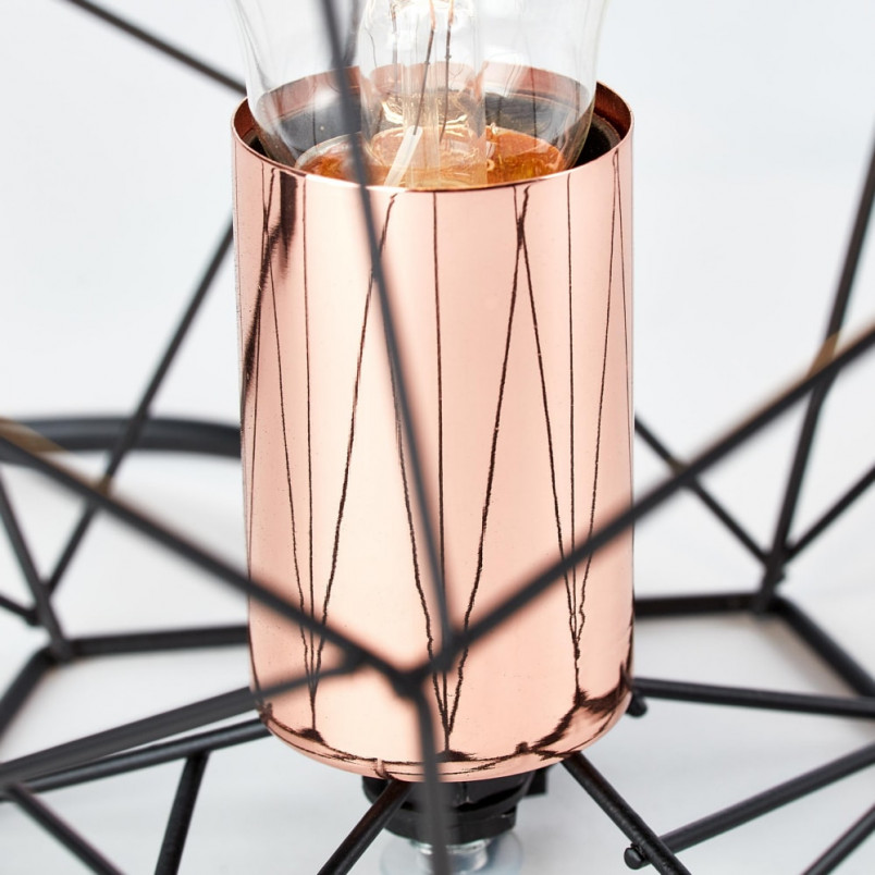 Lampa stołowa czarna Brilliant Synergy | Loftowa lampka