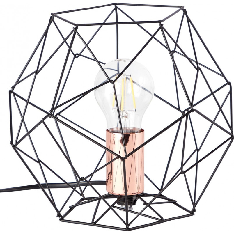 Lampa stołowa czarna Brilliant Synergy | Loftowa lampka