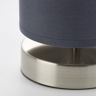 Lampa stołowa Brilliant Clarie - Szara, E14 | Kup online