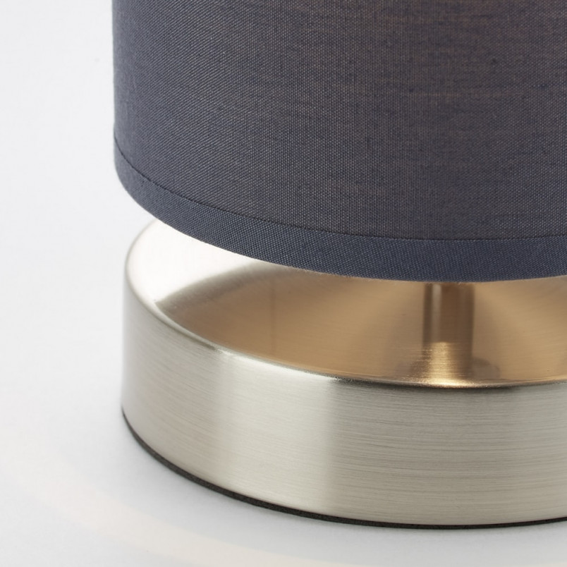 Lampa stołowa Brilliant Clarie - Szara, E14 | Kup online