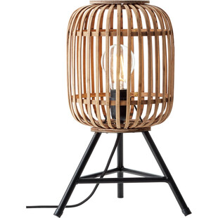 Lampa stołowa rattanowa Woodrow | Styl Boho | Brilliant