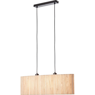 Lampa wisząca boho Wimea | Brilliant - drewno, styl boho