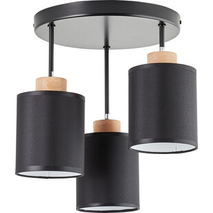 Lampa sufitowa z 3 kloszami Vonnie III 30cm czarna Brilliant