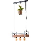 Lampa Wisząca Loft Bankwood III | Drewno, E27 - Brilliant