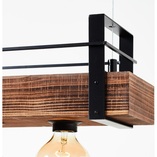 Lampa Wisząca Loft Bankwood III | Drewno, E27 - Brilliant